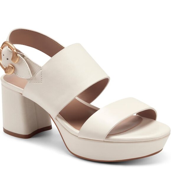 Aerosoles Camera Platform Sandal (NEW), Eggshell, Size 8W - Picture 2 of 10